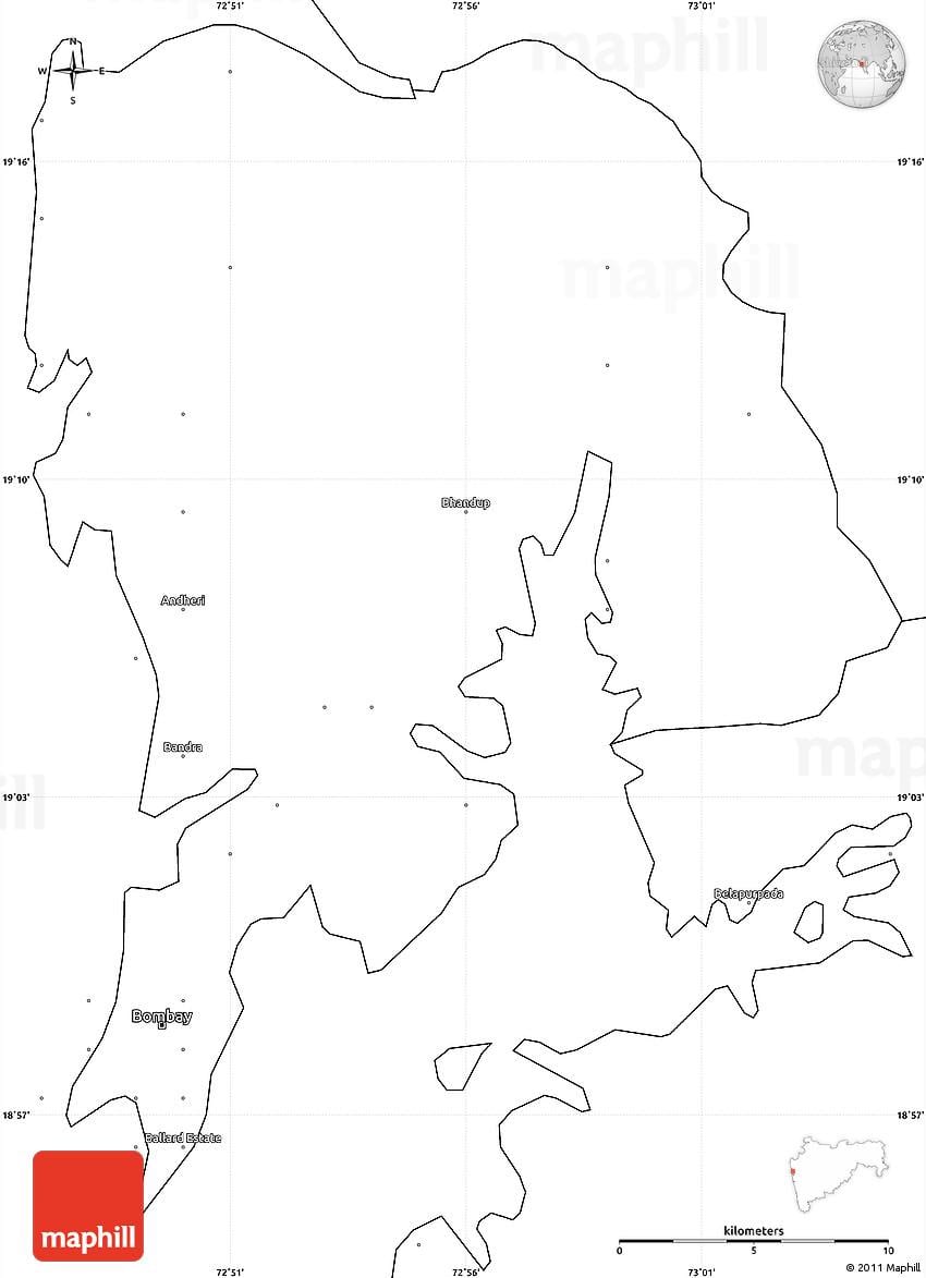 Mumbai bản đồ trống