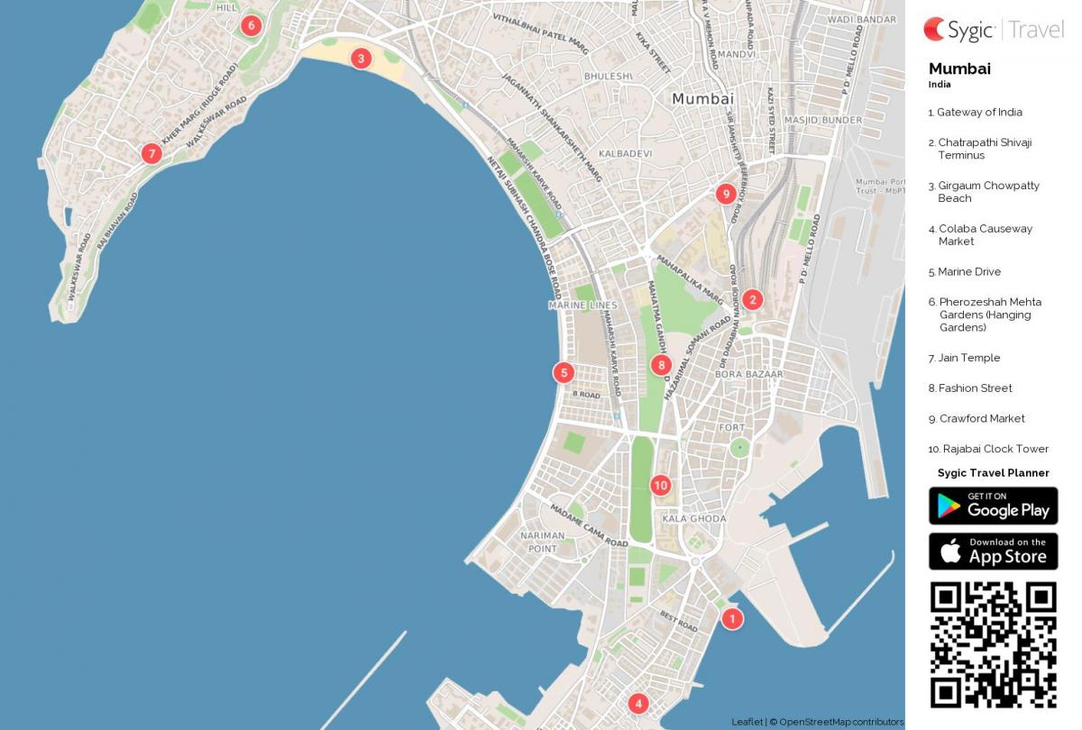 bản đồ của Biển lái xe Mumbai