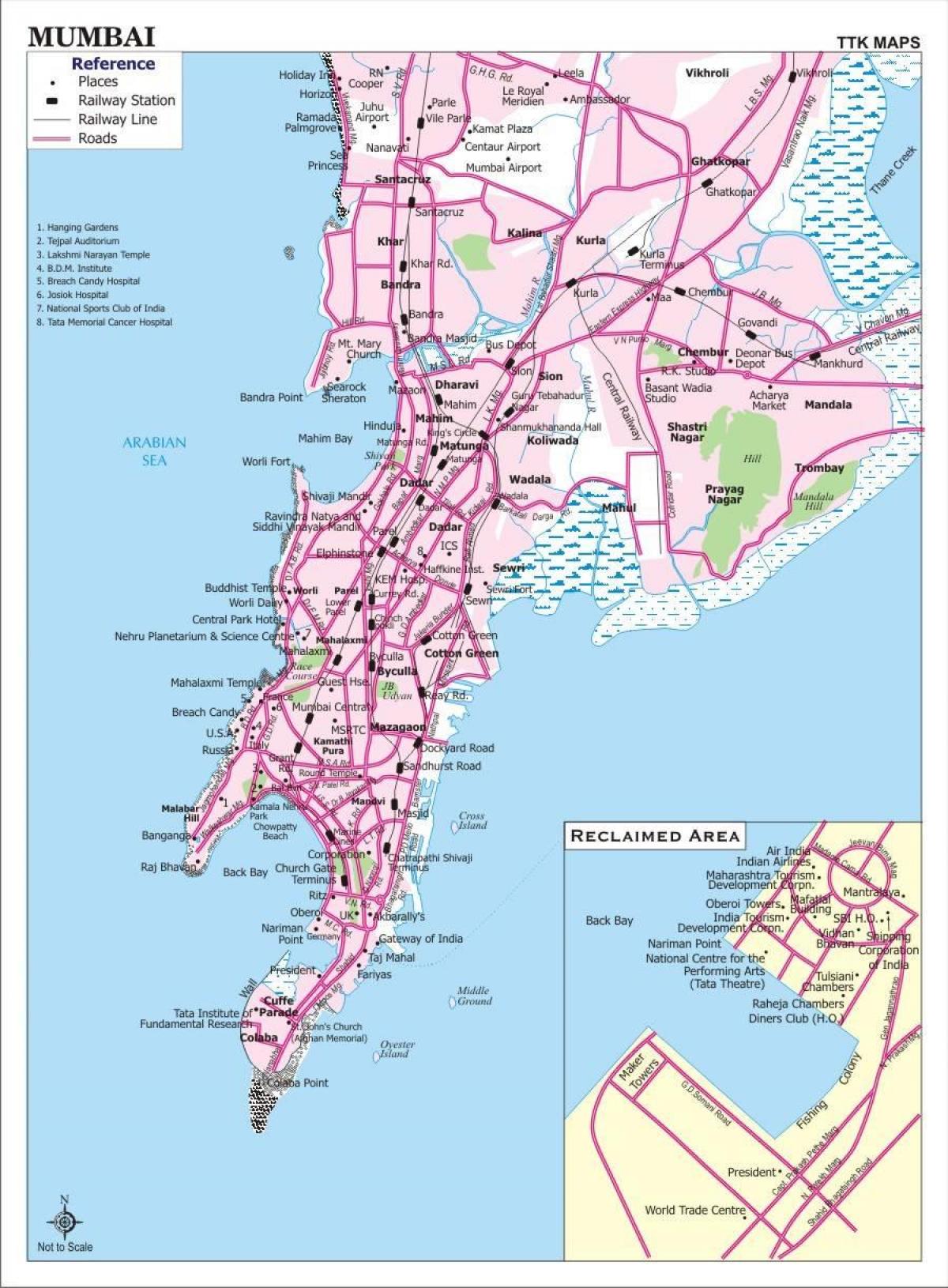 bản đồ của Bombay thành phố