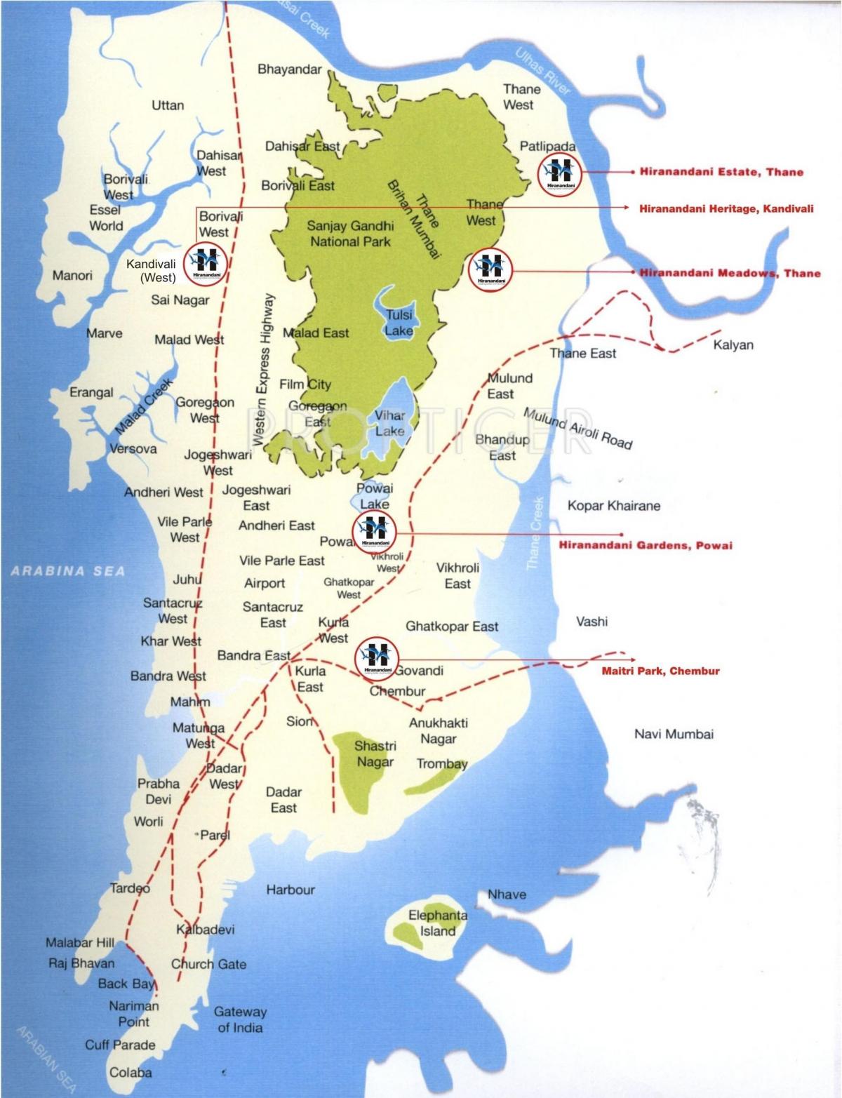 bản đồ của Colaba Mumbai