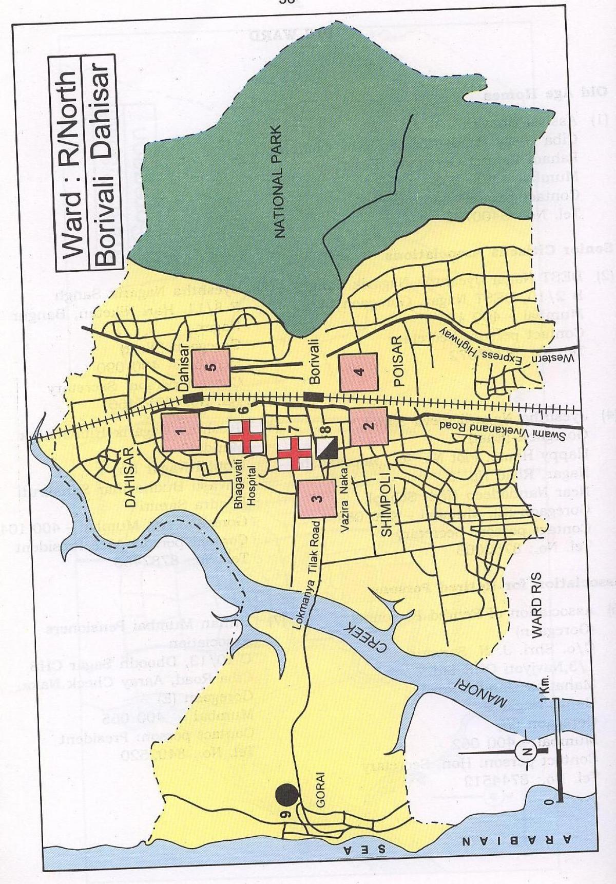 bản đồ của Dahisar Mumbai