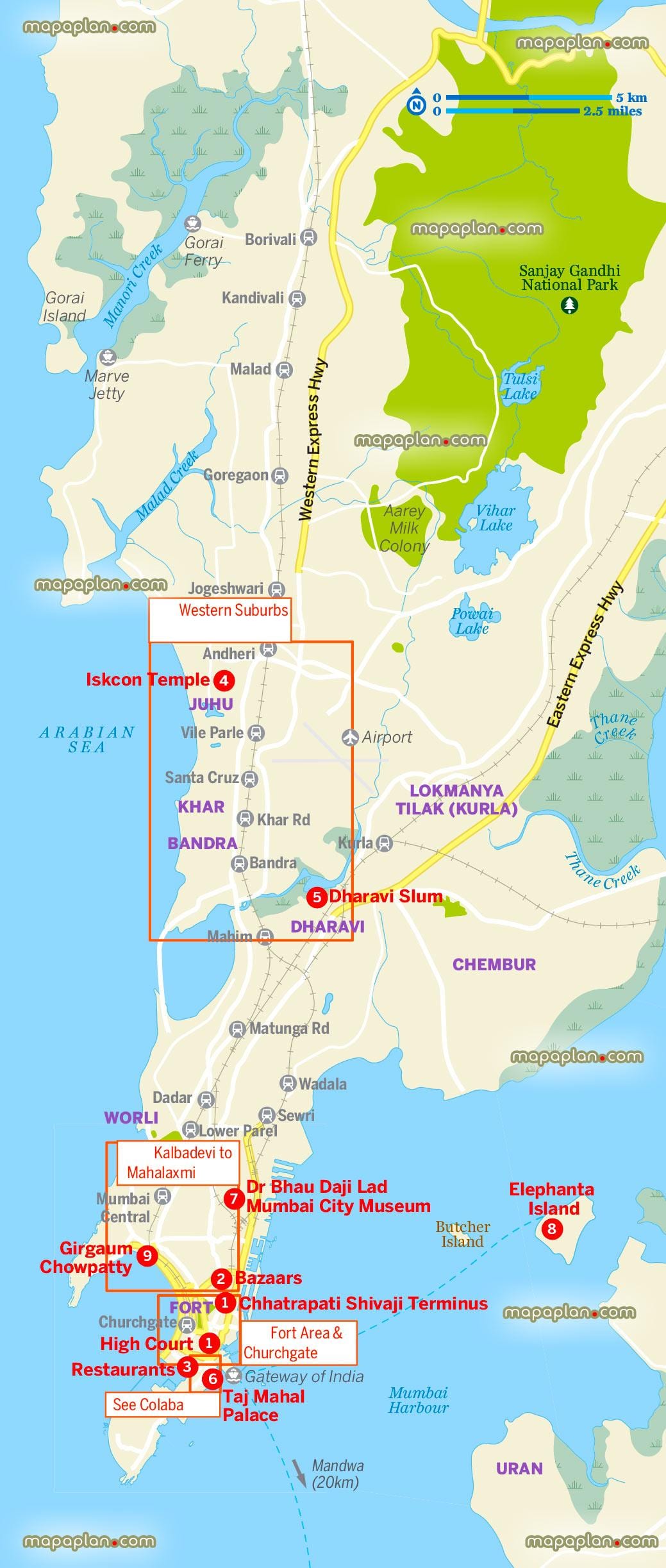 bản đồ của lớn hơn Mumbai