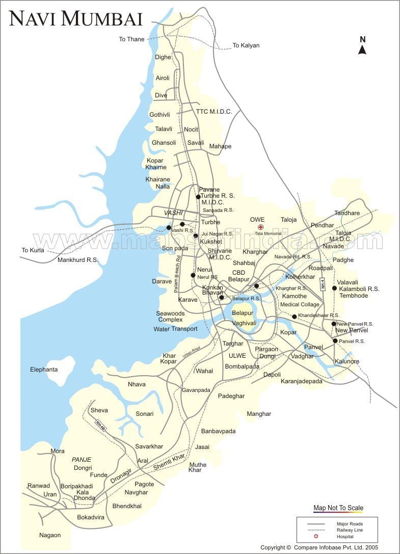 bản đồ của mới Mumbai