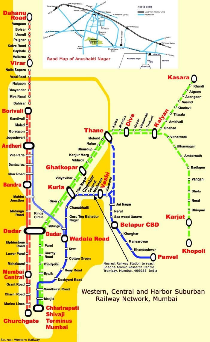 Mumbai đường trung tâm trạm bản đồ