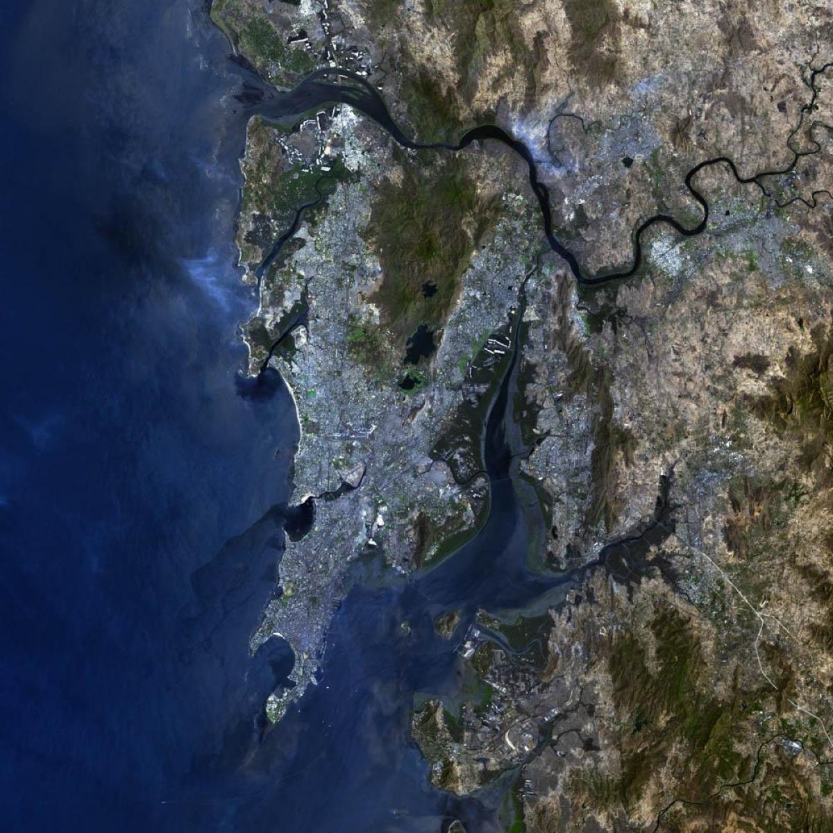 bản đồ vệ tinh của Mumbai