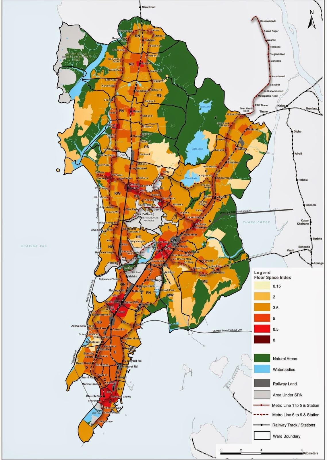 CRZ bản đồ của Mumbai