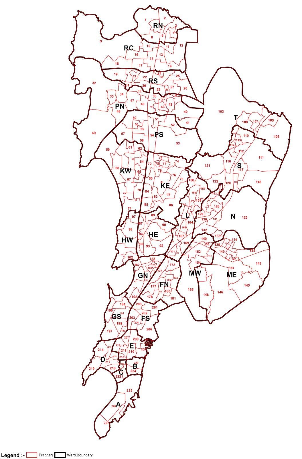 Mumbai bản đồ khu vực khôn ngoan