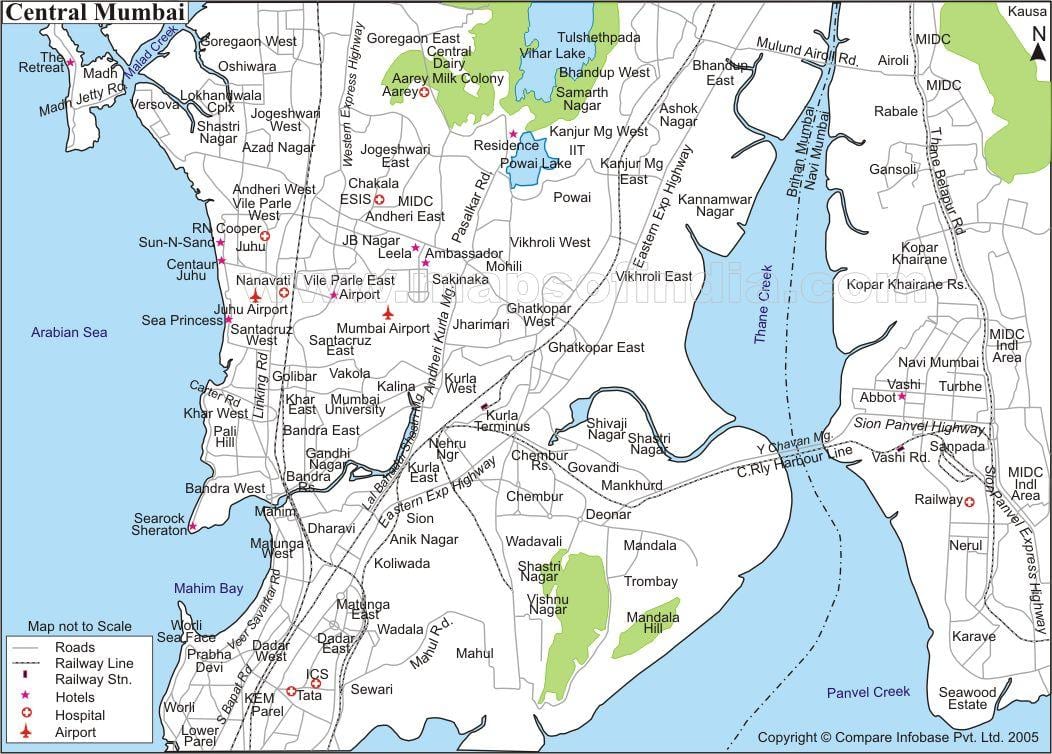 bản đồ của Mumbai