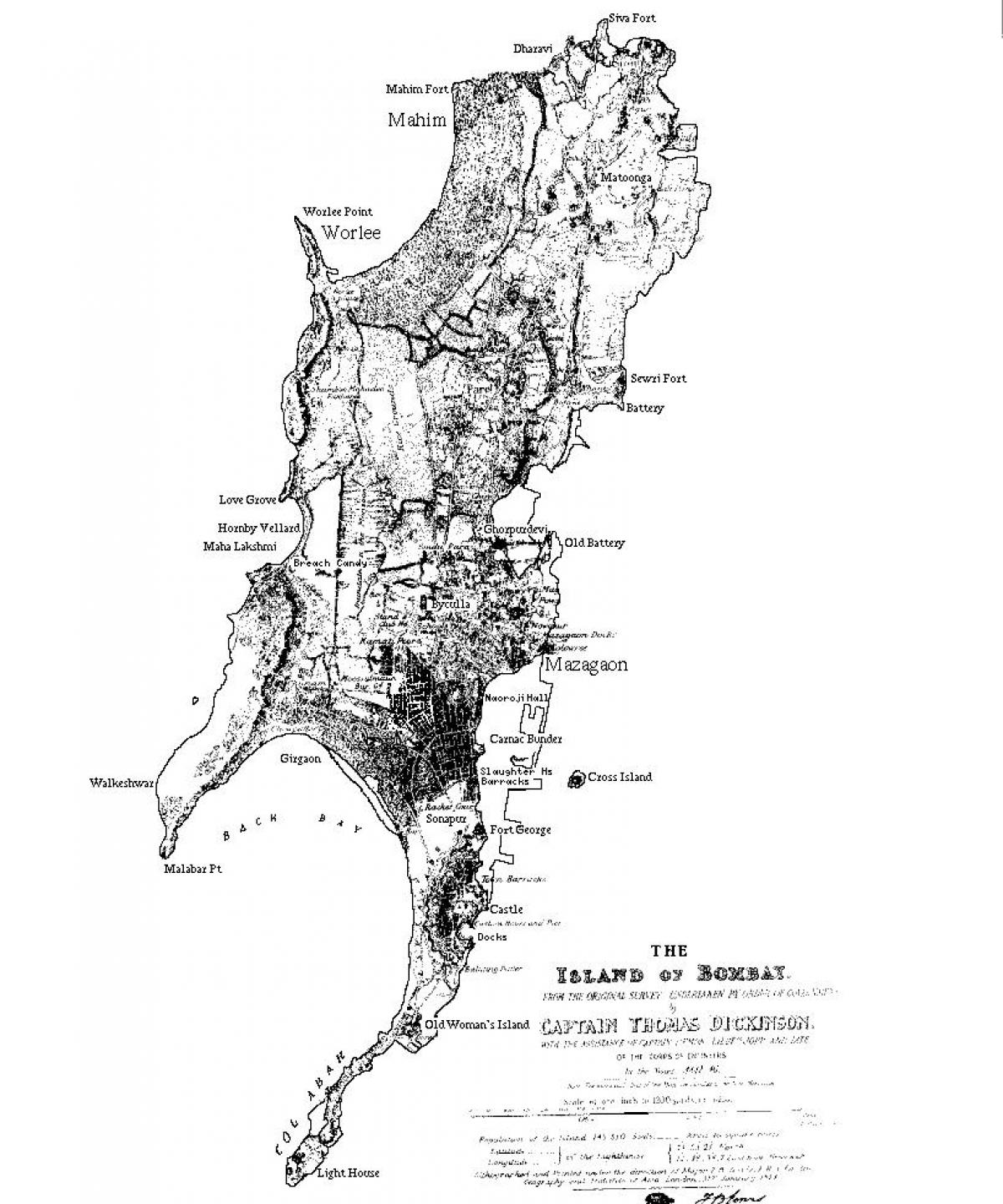 bản đồ của đảo Mumbai