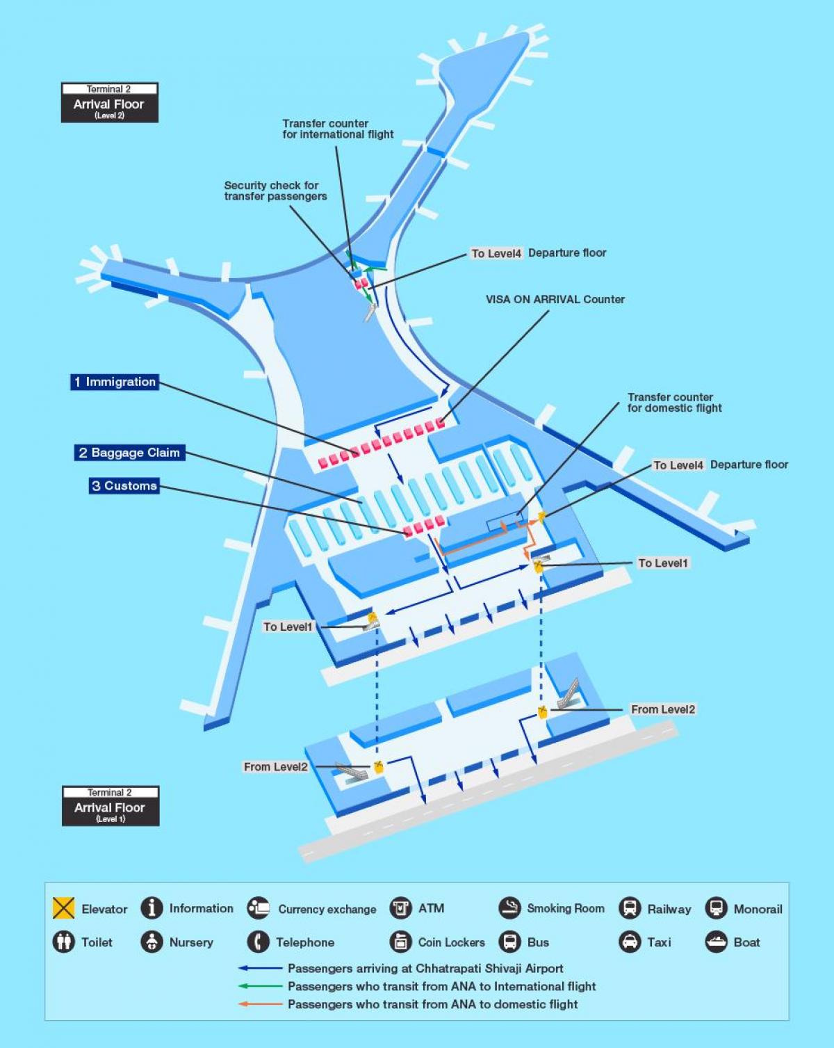 bản đồ của sân bay quốc tế Mumbai