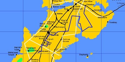 Mumbai, đường ray xe lửa bản đồ