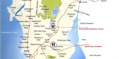 Bản đồ của Colaba Mumbai