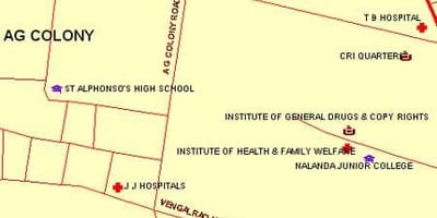 JJ bệnh Viện Mumbai bản đồ