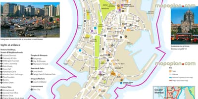 Đường phố, bản đồ của Mumbai