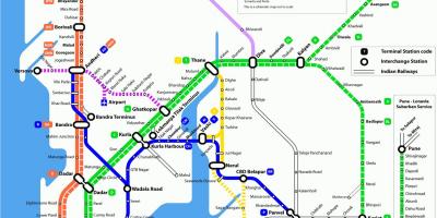 Bản đồ của Mumbai đường sắt