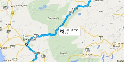 Mumbai để goa bản đồ đường cao tốc