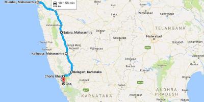 Mumbai để goa bản đồ đường