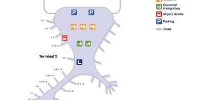 Thiết bị đầu cuối 2 Mumbai sân bay bản đồ