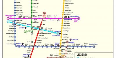 Mumbai đường xe điện ngầm 3 bản đồ đường